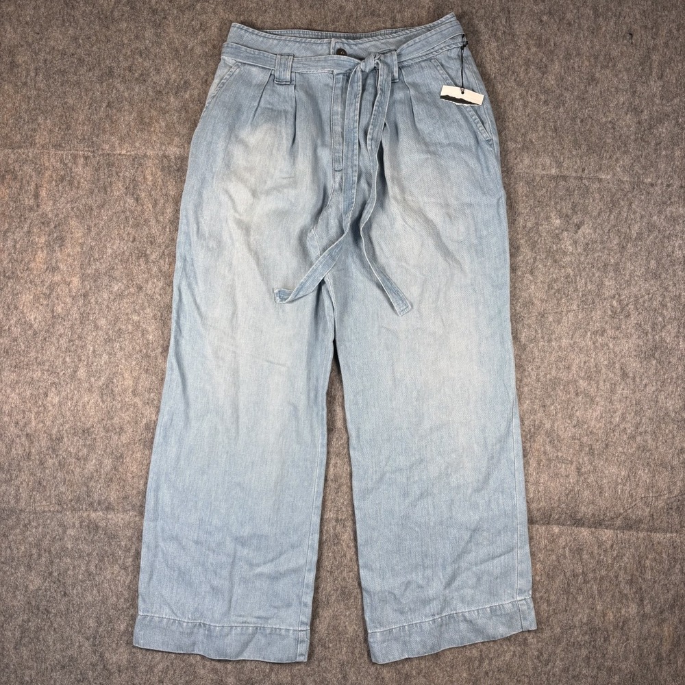 Bella Dahl Drawstring Jeans Women's Small 27x26 Wide Leg Denim Relaxed Blue Boho